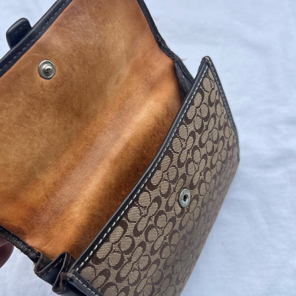 Coach Brown Signature Wallet + Black Camo Zip Wallet Set - Picture 9 of 11